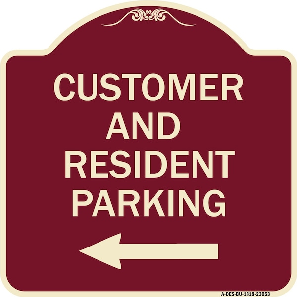 Signmission Reserved Parking Customer and Visitor Parking Heavy-Gauge Aluminum Sign, 18" x 18", BU-1818-23053 A-DES-BU-1818-23053 - main